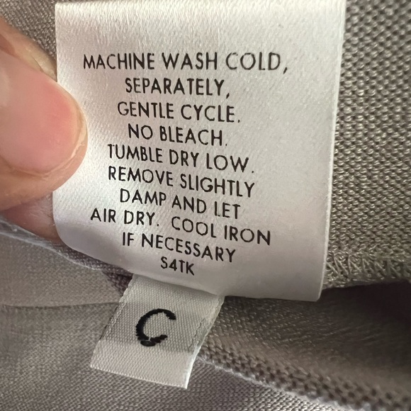 Eileen Fisher Light Gray Stretch Knit Straight Leg Pants Medium Capsule - Picture 5 of 5